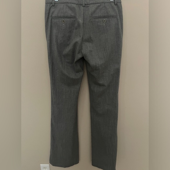 THEORY Slacks Pants Gray White Tuxedo Stripe Wool Flare Leg Women's Size 4 - Picture 4 of 10